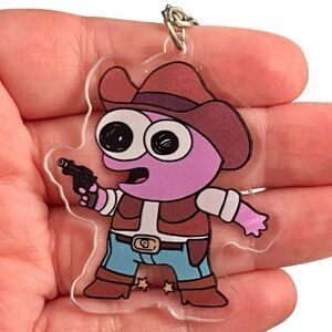 Smiling Friends Pim Wild West Cowboy Halloween Episode Acrylic Keychain